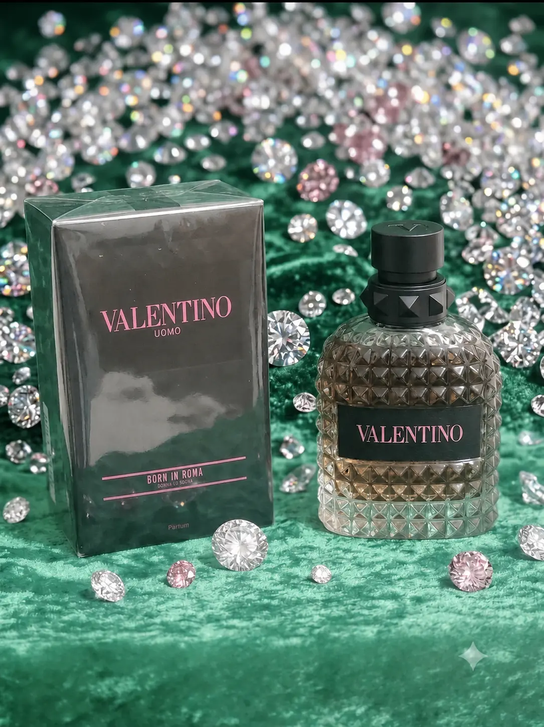 Valentino Uomo Born in Roma fragrance bottle and packaging
