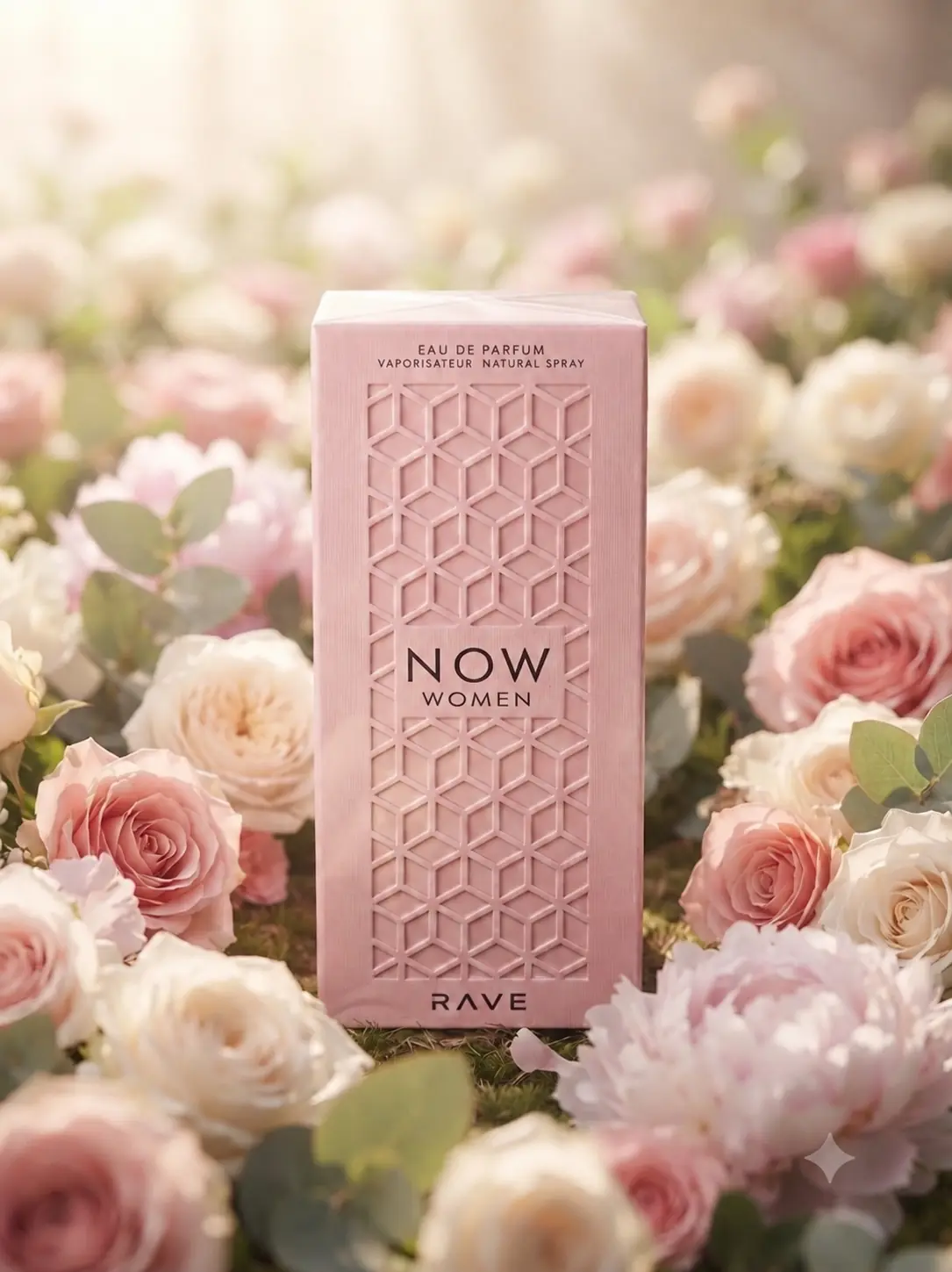 Rave Now Women fragrance bottle and packaging