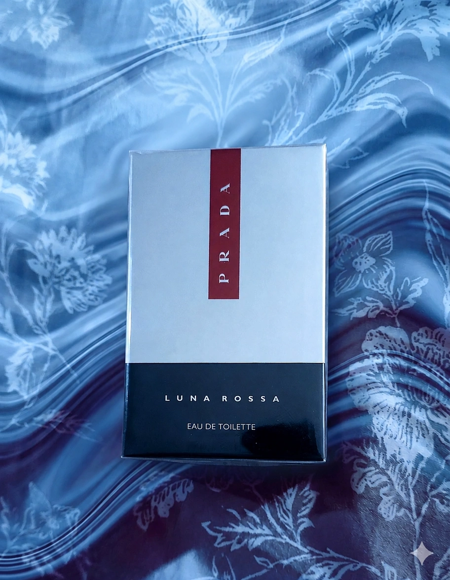 Prada Luna Rossa fragrance bottle and packaging